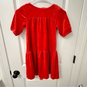 COPY - Hanna Andersson Girls 120 cm / US 6-7 SOFT red velvet skater dress Valen…